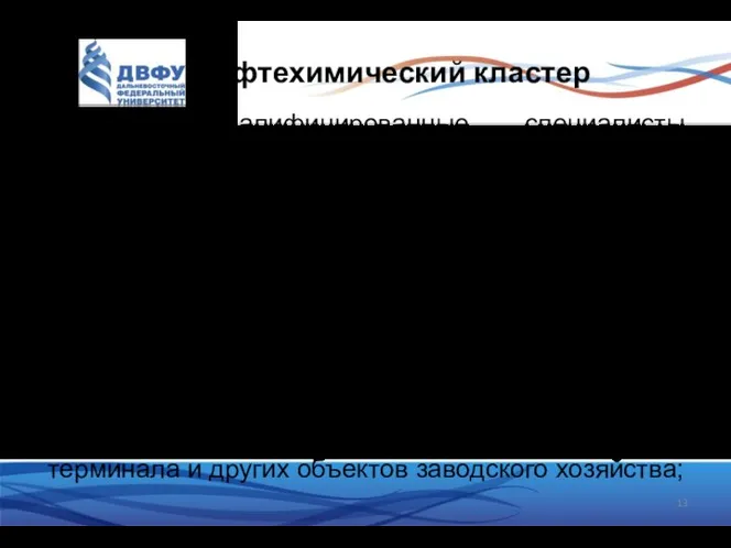 Нефтехимический кластер высококвалифицированные специалисты, обладающие уникальными профессиональными компетенциями в сфере нефтепереработки,