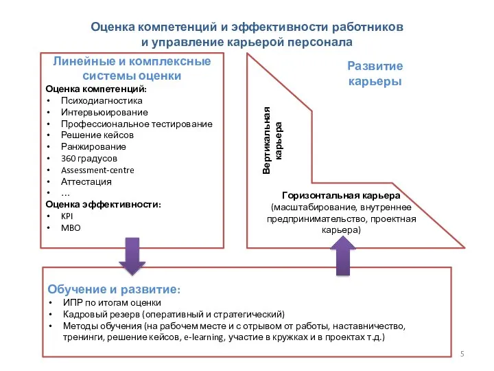 Оценка компетенций и эффективности работников и управление карьерой персонала Линейные и