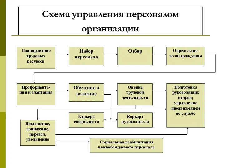 Схема управления персоналом организации