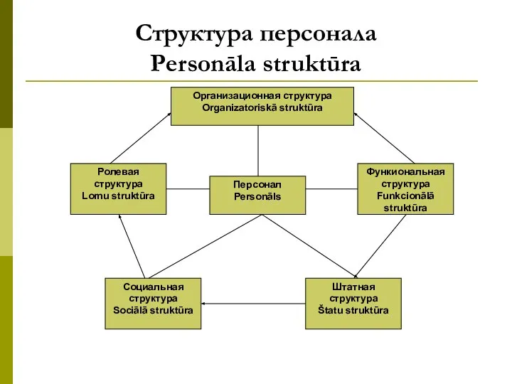 Структура персонала Personāla struktūra