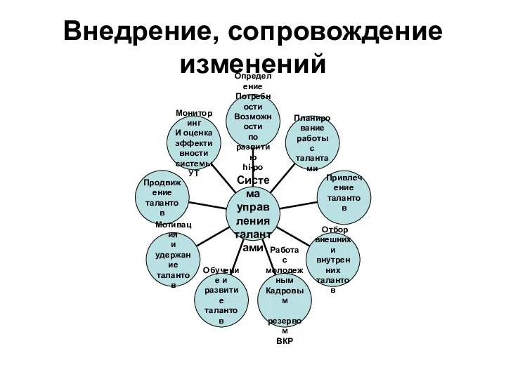 Внедрение, сопровождение изменений