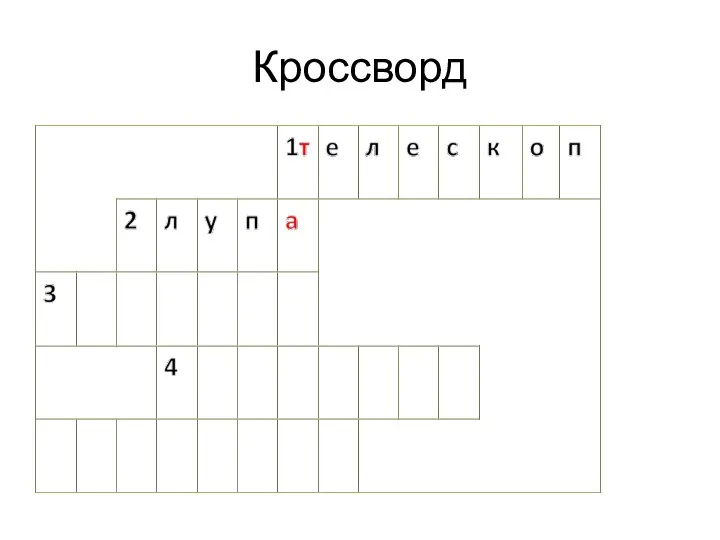 Кроссворд