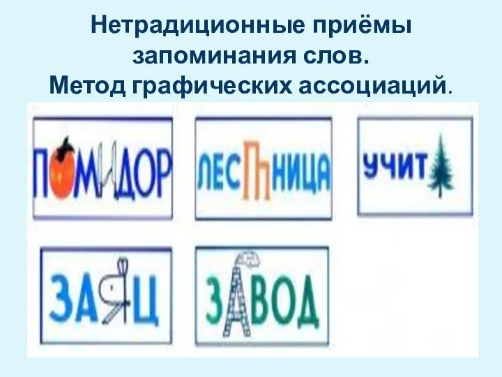 Нетрадиционные приёмы запоминания слов. Метод графических ассоциаций.