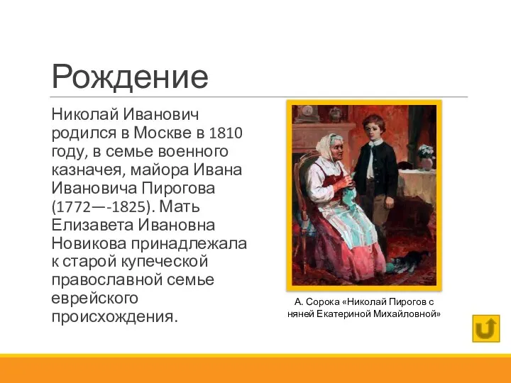 Рождение Николай Иванович родился в Москве в 1810 году, в семье