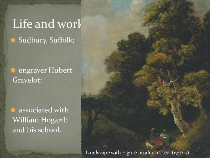 Sudbury, Suffolk; engraver Hubert Gravelot; associated with William Hogarth and his