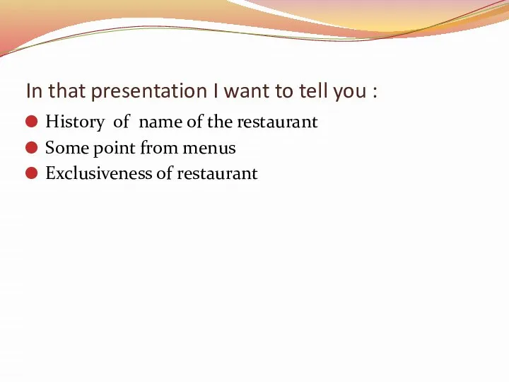 In that presentation I want to tell you : History of