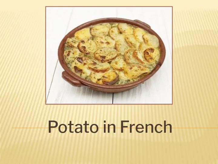 Potato in French