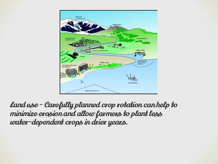 Land use - Carefully planned crop rotation can help to minimize