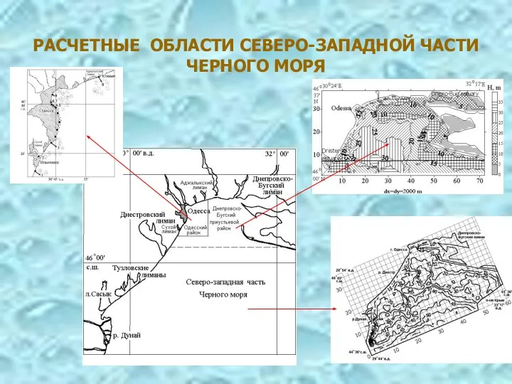 РАСЧЕТНЫЕ ОБЛАСТИ СЕВЕРО-ЗАПАДНОЙ ЧАСТИ ЧЕРНОГО МОРЯ