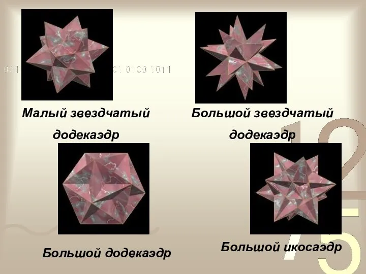 Большой звездчатый додекаэдр Большой икосаэдр Малый звездчатый додекаэдр Большой додекаэдр