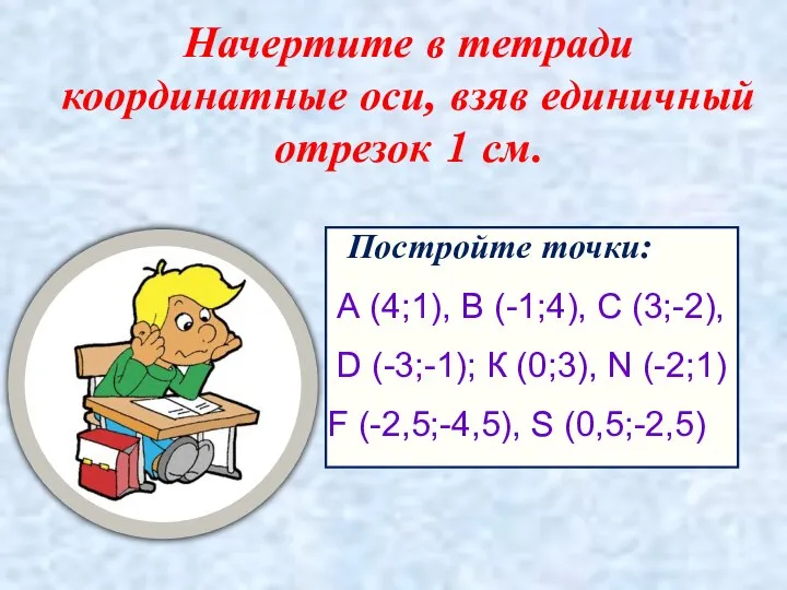 Постройте точки: А (4;1), В (-1;4), С (3;-2), D (-3;-1); К