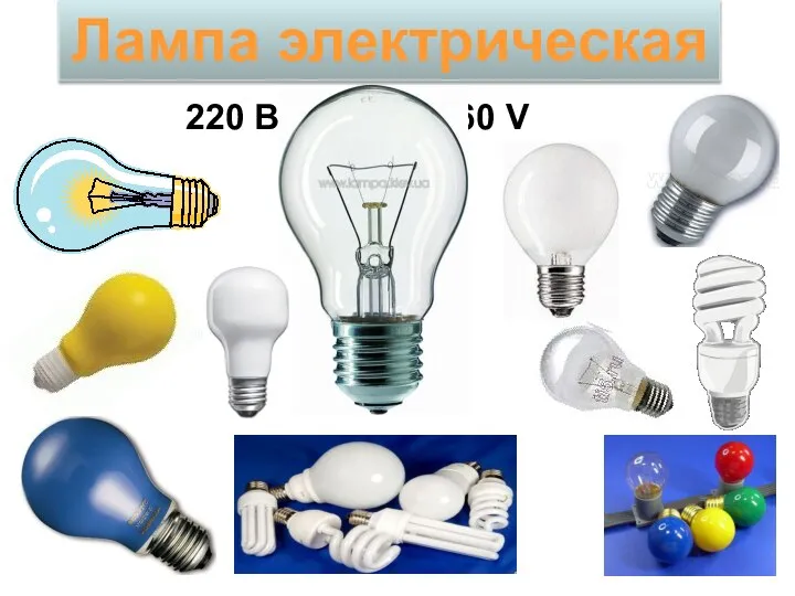 Лампа электрическая 220 В 60 V