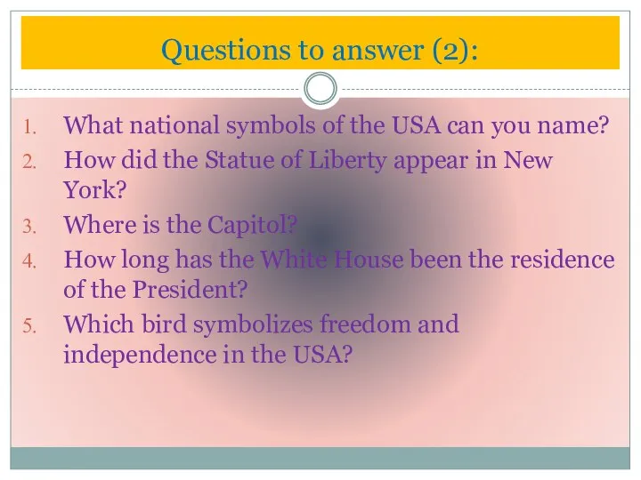 What national symbols of the USA can you name? How did