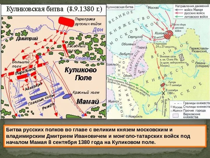 Битва русских полков во главе с великим князем московским и владимирским