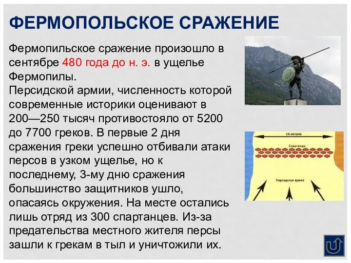 Фермопильское сражение произошло в сентябре 480 года до н. э. в