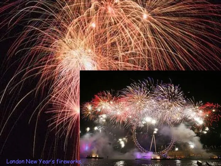 London New Year’s fireworks.