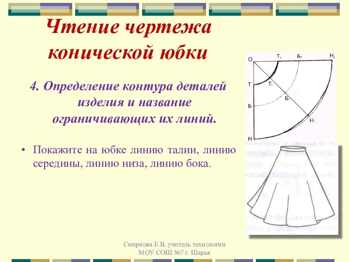 4. Определение контура деталей изделия и название ограничивающих их линий. Покажите