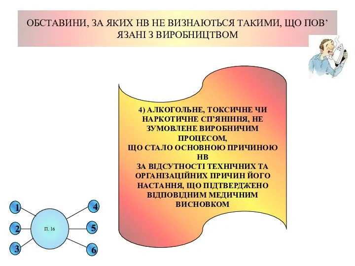 ОБСТАВИНИ, ЗА ЯКИХ НВ НЕ ВИЗНАЮТЬСЯ ТАКИМИ, ЩО ПОВ’ЯЗАНІ З ВИРОБНИЦТВОМ