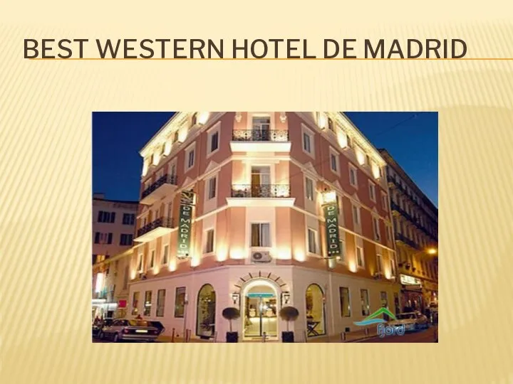 BEST WESTERN HOTEL DE MADRID