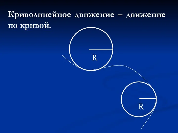 Криволинейное движение – движение по кривой.