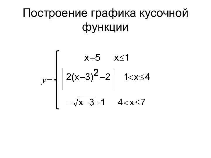 Построение графика кусочной функции