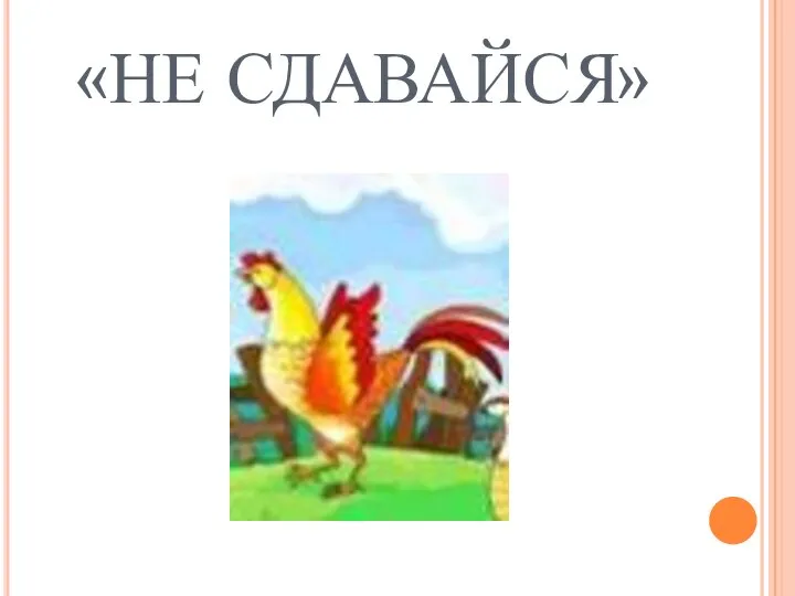 «НЕ СДАВАЙСЯ»