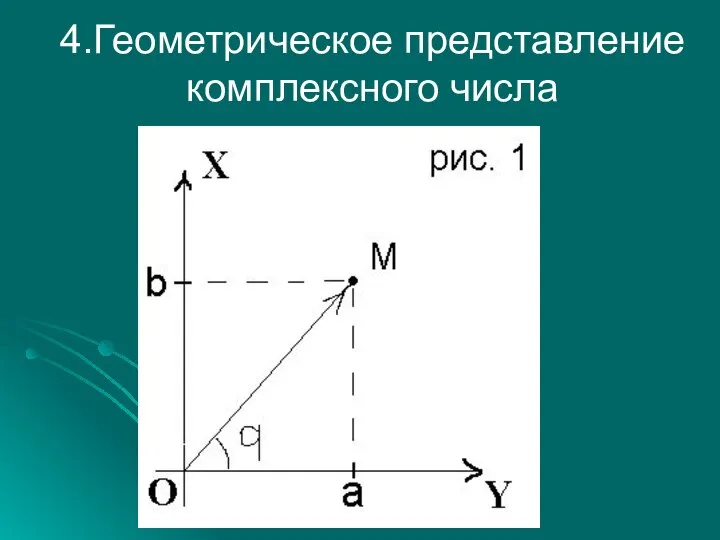 4.Геометрическое представление комплексного числа