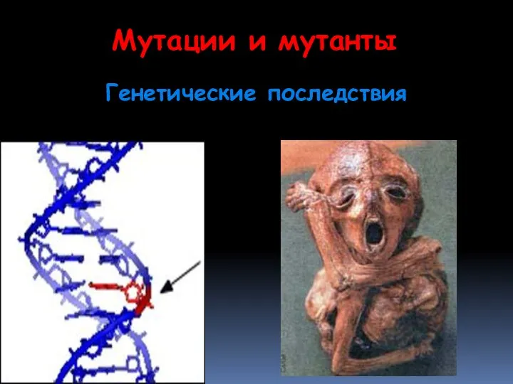 Мутации и мутанты Генетические последствия