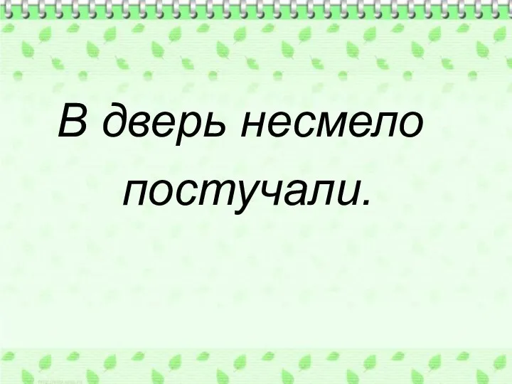 В дверь несмело постучали.