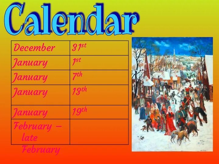 Calendar