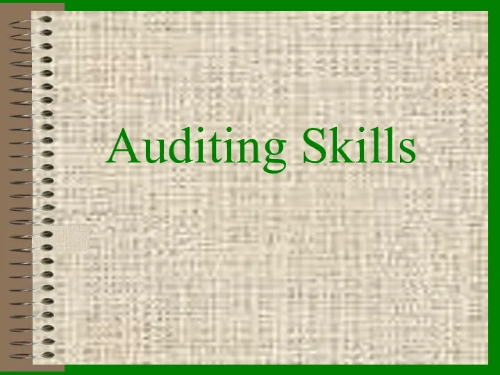 Auditing Skills