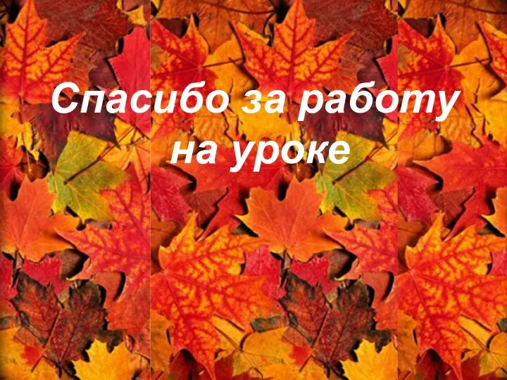 Спасибо за работу на уроке Спасибо за работу на уроке