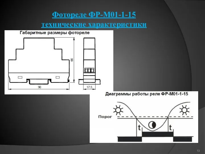 Фотореле ФР-М01-1-15 технические характеристики