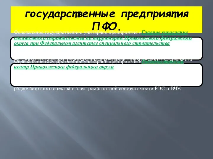 государственные предприятия ПФО.