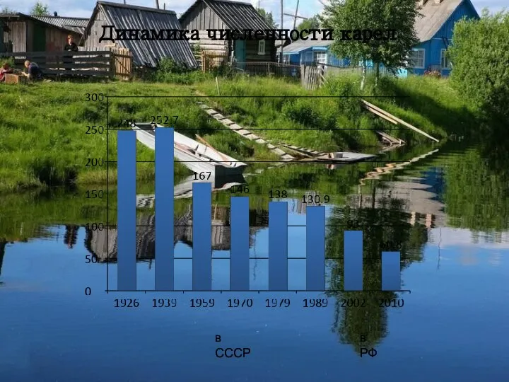 Динамика численности карел в СССР в РФ