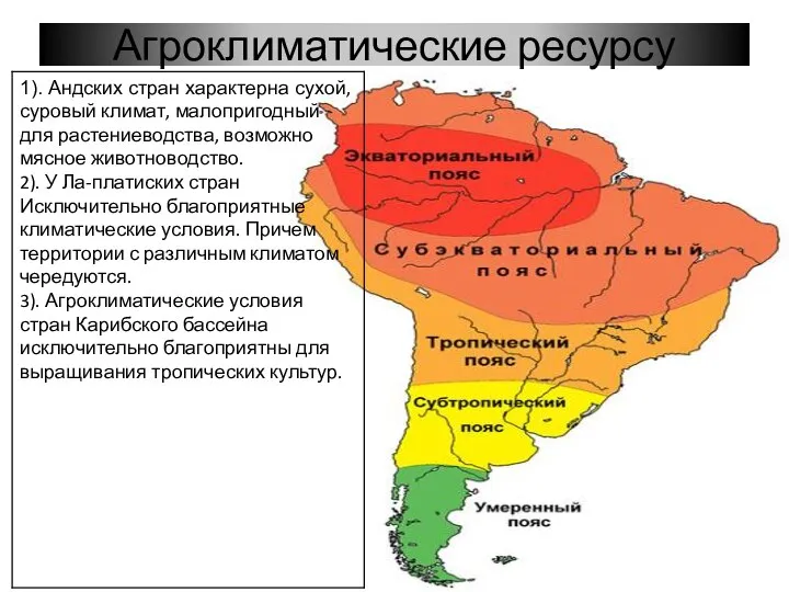 Агроклиматические ресурсу