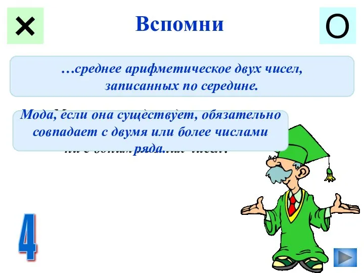 Вспомни О Может ли мода ряда чисел не совпадать ни с