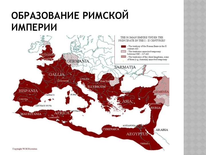 ОБРАЗОВАНИЕ РИМСКОЙ ИМПЕРИИ