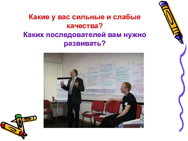 Какие у вас сильные и слабые качества? Каких последователей вам нужно развивать?