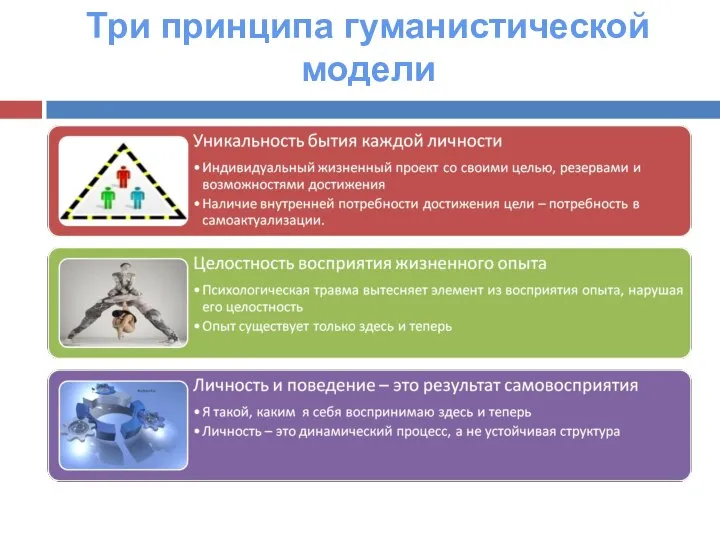 Три принципа гуманистической модели