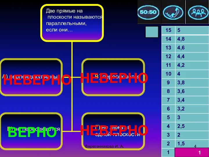 .2010 1 Две прямые на плоскости называются параллельными, если они… А)