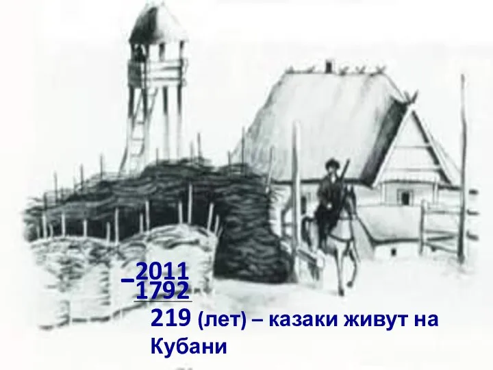 2011 1792 219 (лет) – казаки живут на Кубани -