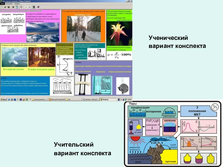 Ученический вариант конспекта Учительский вариант конспекта