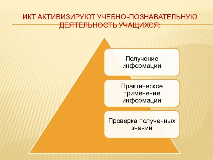 ИКТ активизируют учебно-познавательную деятельность учащихся: