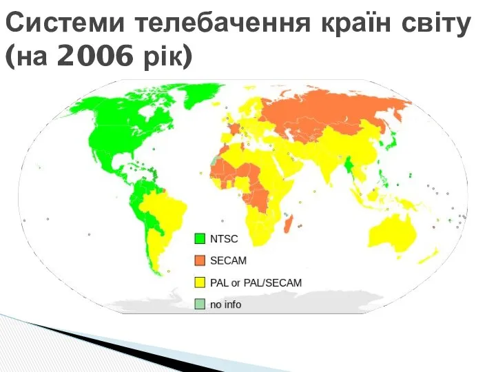 Системи телебачення країн світу (на 2006 рік)