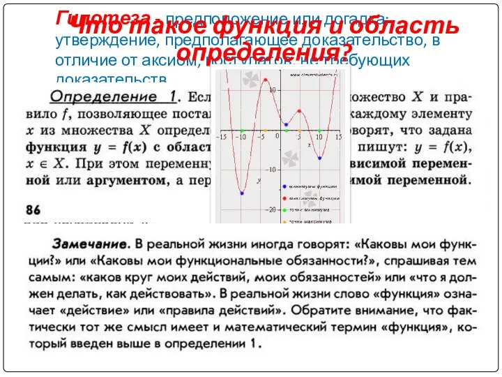 Гипотеза - предположение или догадка; утверждение, предполагающее доказательство, в отличие от