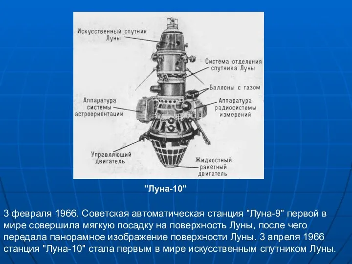 3 февраля 1966. Советская автоматическая станция "Луна-9" первой в мире совершила