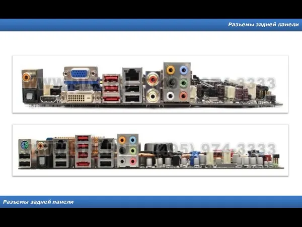 Разъемы задней панели Разъемы задней панели