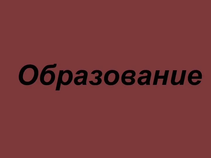 Образование