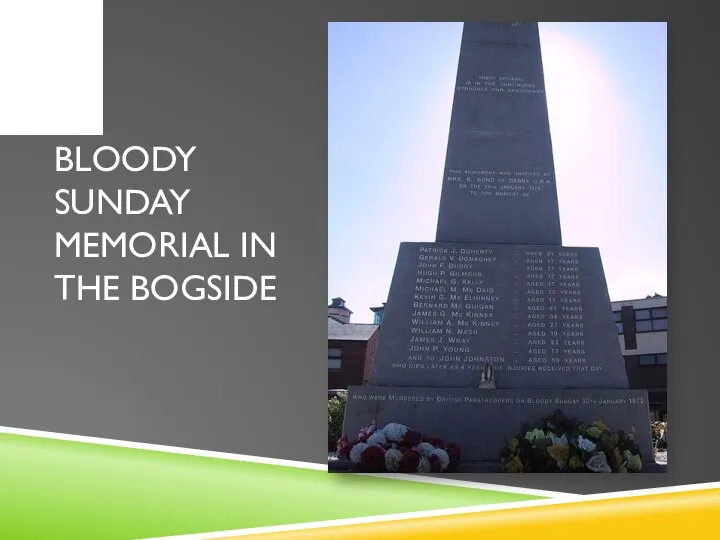 Bloody Sunday memorial in the Bogside